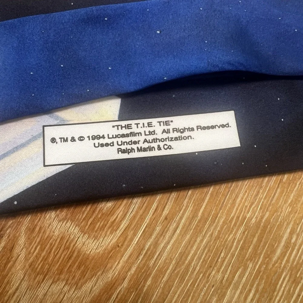 Star Wars Poster Men's Necktie by Ralph Marlin TIE Fighter This Is The RARE ONE!